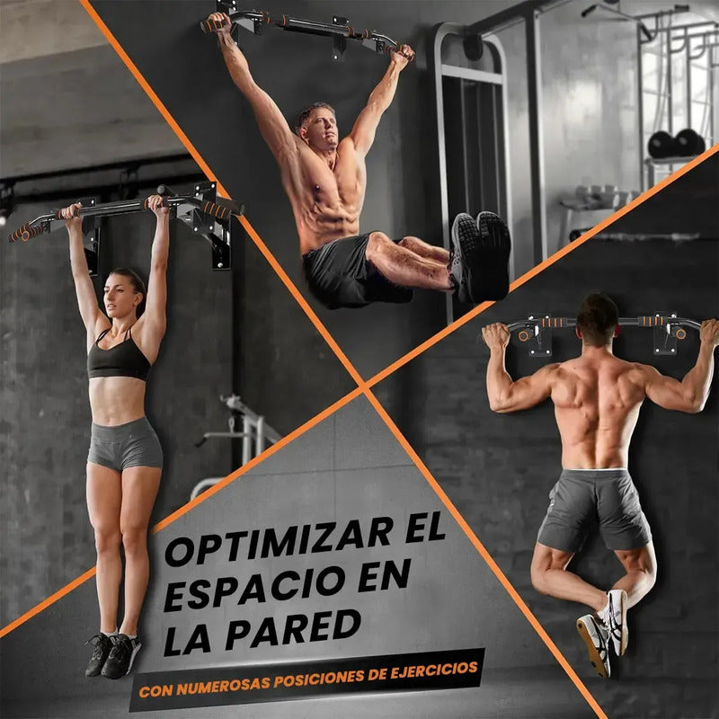 Barra De Ejercicios Para Dominadas En Pared Y Sistema Mullti Negro