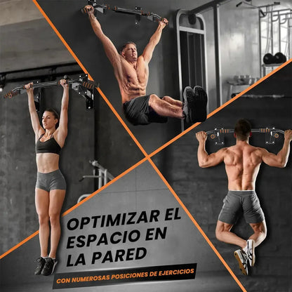 Barra De Ejercicios Para Dominadas En Pared Y Sistema Mullti Negro