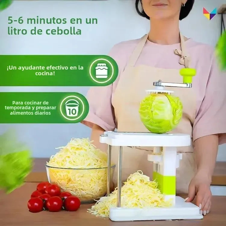 Veggetti Rallador Rotatorio 3 En 1 Espiral Verde Cortador Blanco