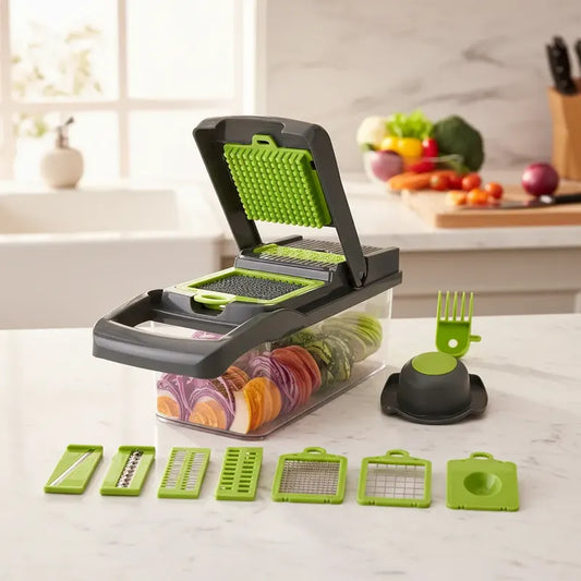Procesador Picador Cortador Rallador Vegetal Fruta Alimentos Color Verde Verde
