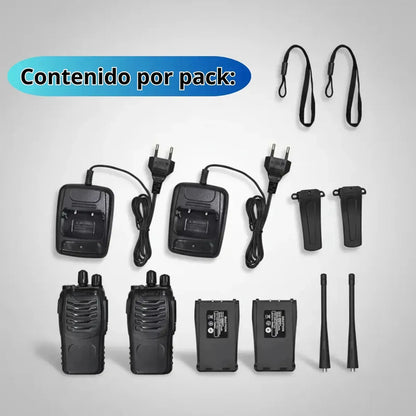 Walkie-talkie Baofeng Bf-888s Recargable Con Linterna Para Seguridad Y Eventos Negro 400-470 Mhz