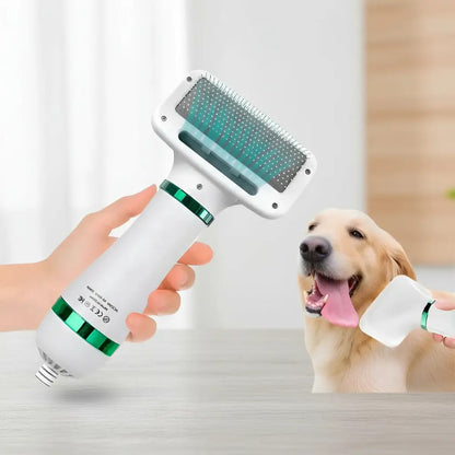 Cepillo Secador Quita Pelos Mascotas Perro Gato Saca Pelusas Blanco
