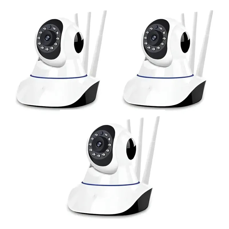 Cámara Robótica Ip 360° Hd Con Visión Nocturna Y Audio Blanco