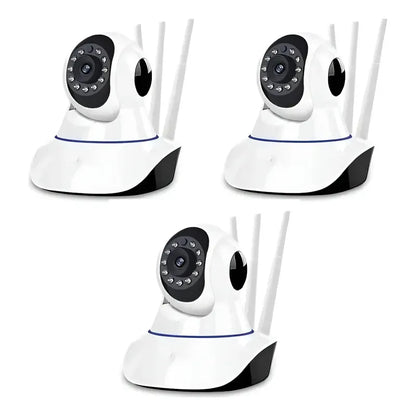 Cámara Robótica Ip 360° Hd Con Visión Nocturna Y Audio Blanco