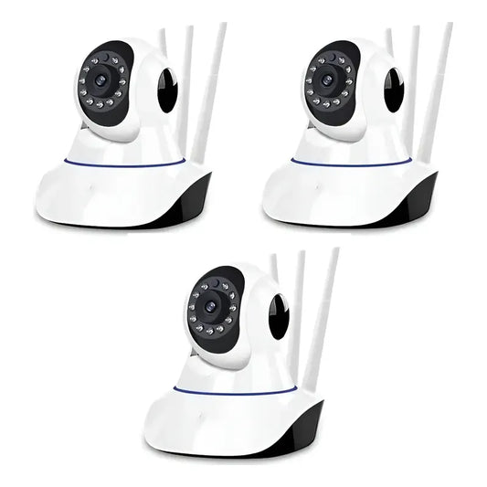 Cámara Robótica Ip 360° Hd Con Visión Nocturna Y Audio Blanco