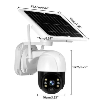 Camara Ip Solar Seguridad Wifi Exterior Hd 1080p Icsee Blanco