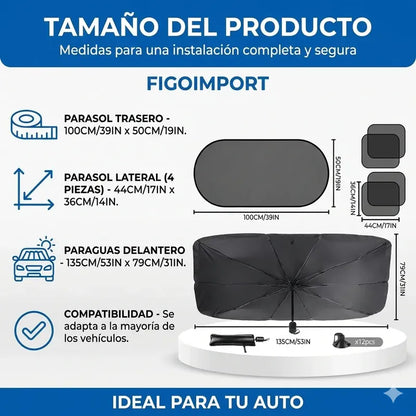 Quitasol Parasol Parabrisas Sombrilla Protector Para Auto