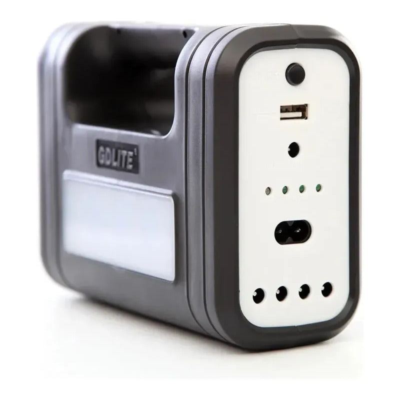 Kit Solar De Camping Luz Emergencia Usb 3ampolletas Blanco Frío