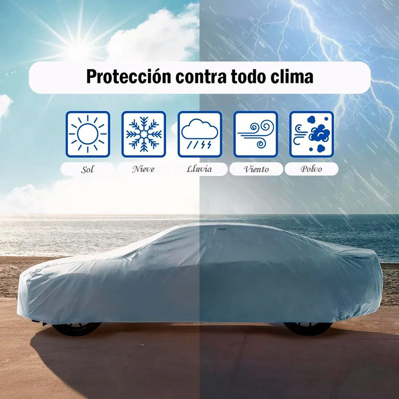 Carpa Funda Cubre Auto Premium Impermeable Gris L