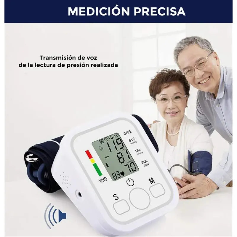 Pack De Tensiómetro Digital Y Oxímetro De Dedo Para Medir Presión Y Oxígeno Blanco