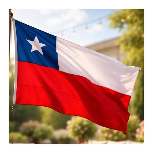 Bandera Chilena 200 X 300 Cm Gigante Con Enganches Mastil Chile