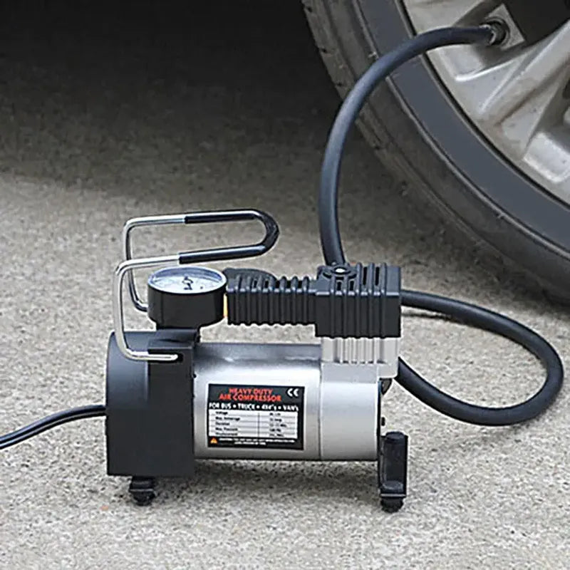 Compresor de Aire Portátil 12V 150 PSI Inflador Neumáticos Auto Moto Plateado FIGGOS