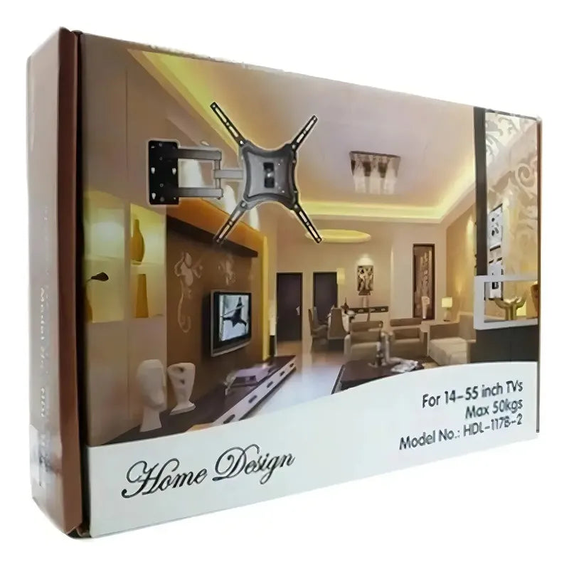 Figoimport Soporte Tv Brazo Home Desing - 117b-2 14 A 55 Pulgadas Peso Max 50kg Color Negro Figo Store