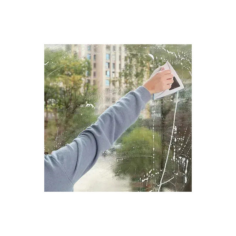Limpiavidrios Magnético Triangular De Doble Cara Para Ventanas, De Figostore