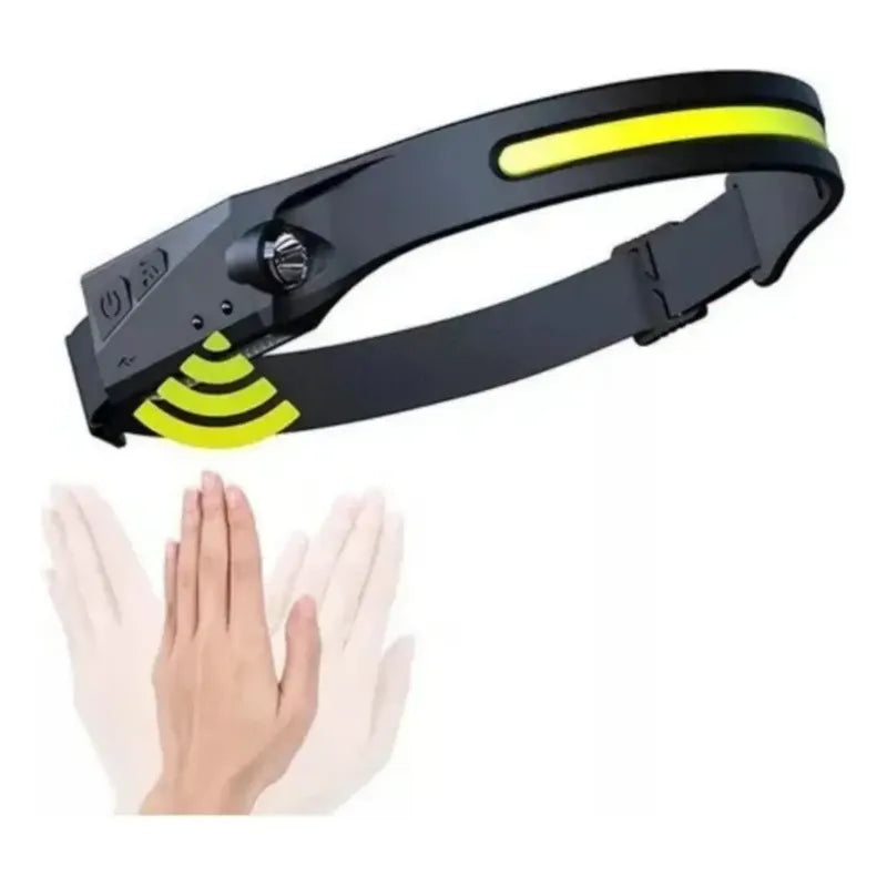 Linterna Led Cintillo Con Sensor Montado En La Cabeza Color Blanco