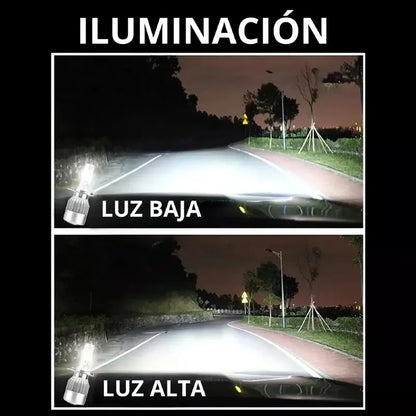 Kit Luces Led Para Auto H4 C6 Look Con Ventilador