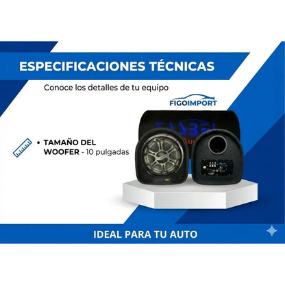Subwoofer Amplificado De Acustica / Automoviles Super Bass Negro