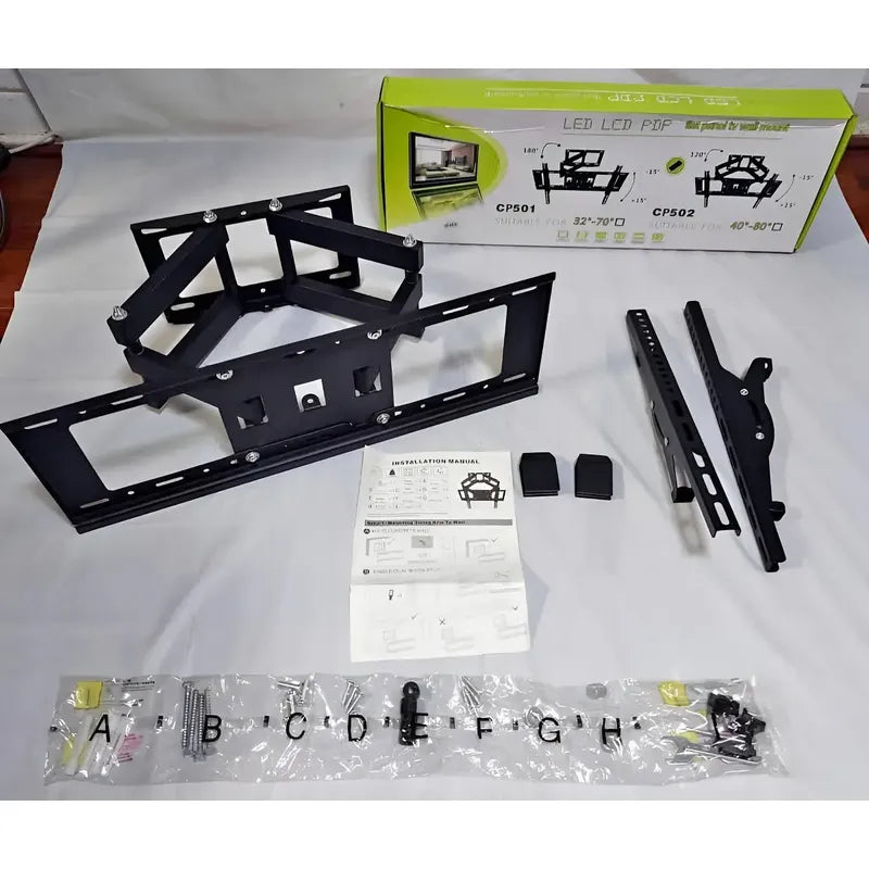 Soporte Tv Pared Ajustable Brazo 32-70 Hogar  Negro