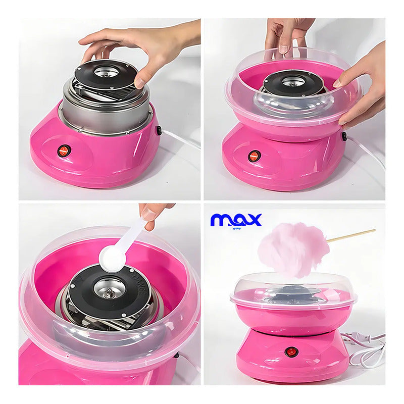 Máquina De Algodón De Azúcar Angelreally Mini Rosa 500w Bowl 30cm