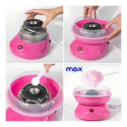 Máquina De Algodón De Azúcar Angelreally Mini Rosa 500w Bowl 30cm