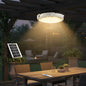 Luz De Techo Redonda Para Exteriores Solar 500w Con Sensor Blanco