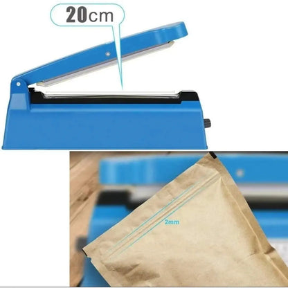 Maquina Para Sellar Selladora Bolsas 20cm + Repuesto /227018 Color Azul - 227018