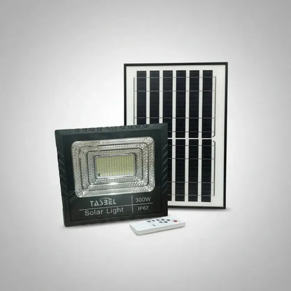 Reflector Solar 300w Calle Jardin Lampara Led Alta Potencia Panel Figoimport Negro Blanco Frío