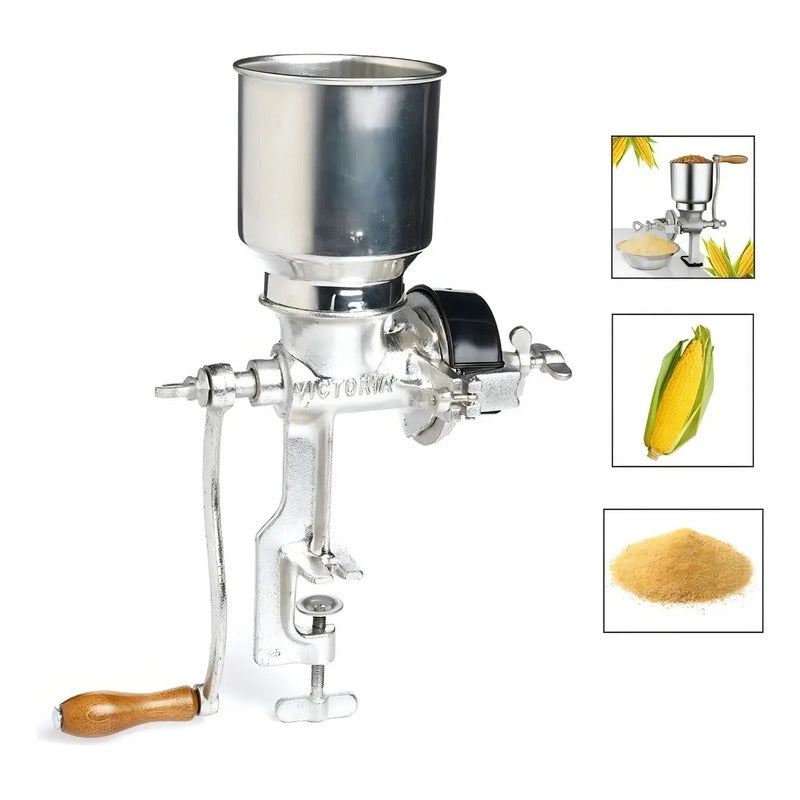 Molino Moledor Manual Metálico Choclo Maiz Cafe Cereal Arroz Metal