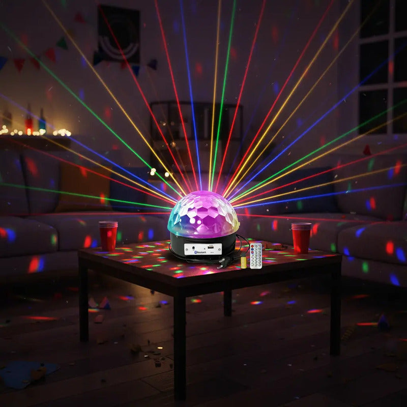 Bola Disco Rítmica Luces De Fiesta Bola Parlante Bt