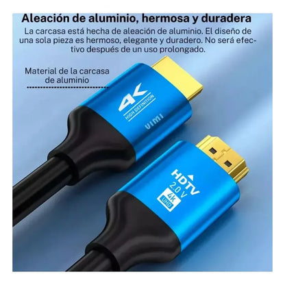 Cable Hdmi Ultrahd 4k 20 Metros Reforzado Full Hd