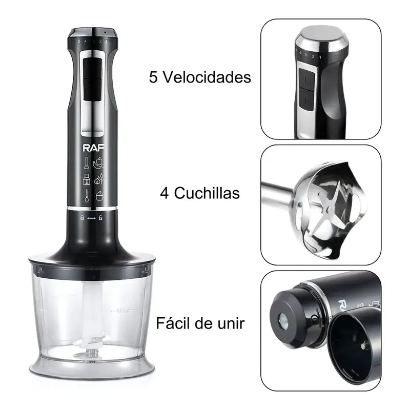 Licuadora De Mano Raf Figoimport 1200w Modelo Raf272b Negro