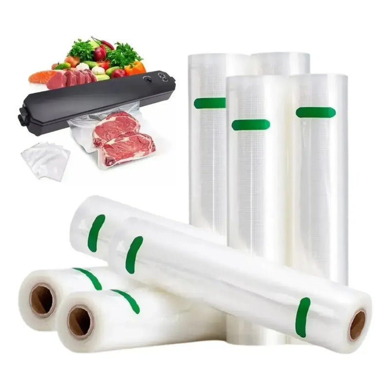 Rollo Sellado Vacío Bolsa Sellar Al Vacio Color Transparente De 28 Cm X 10 Metros Gac-100982 Medclean Solutions Blanco
