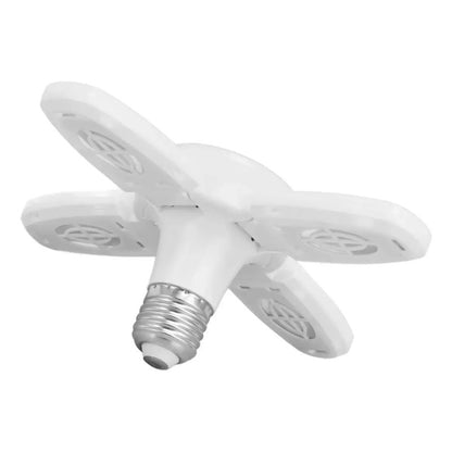 Ampolleta Led 28w Plegable De 4 Aspas Para Techo, Con Ángulo Ajustable Y Control Remoto Blanco Frío