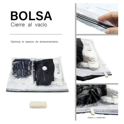Bolsa Al Vacio Ropa Plumones Ahorra Espacio 70x110cm Figoimp
