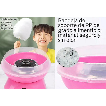 Máquina Algodón De Azúcar Eléctrico Caramelo 500w Color Rosa