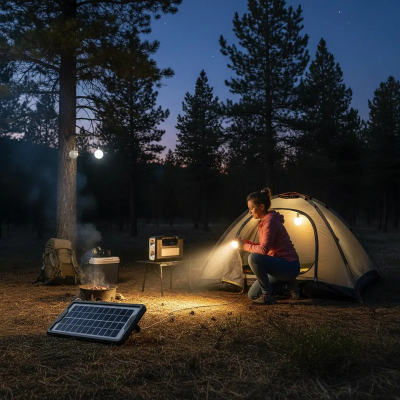 Kit Solar Tasbel Camping 3 Lámparas Led + Usb Emergencia