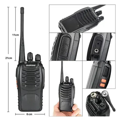 Walkie Talkie Baofeng 888-s Kit 2 Radios 16 Canales Negro