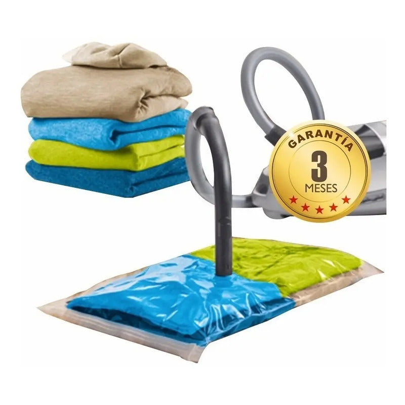 Bolsa Al Vacio Para Comprimir Ropa Ahorra Espacio Pack 12