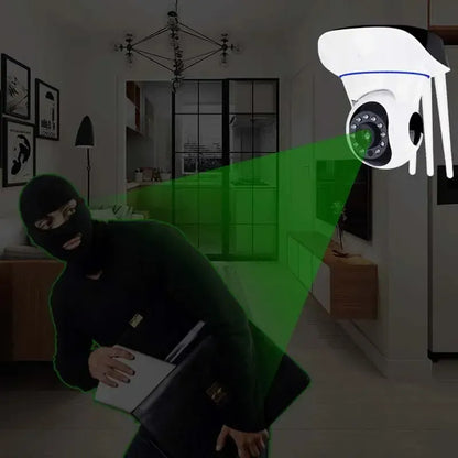 Camara Seguridad Ip Wifi Hd Motorizada Vision Nocturna 360º Blanco