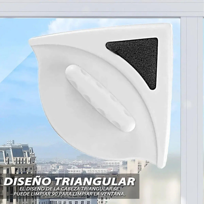 Limpia Vidrios Magnético Ventanas Hogar Triangular