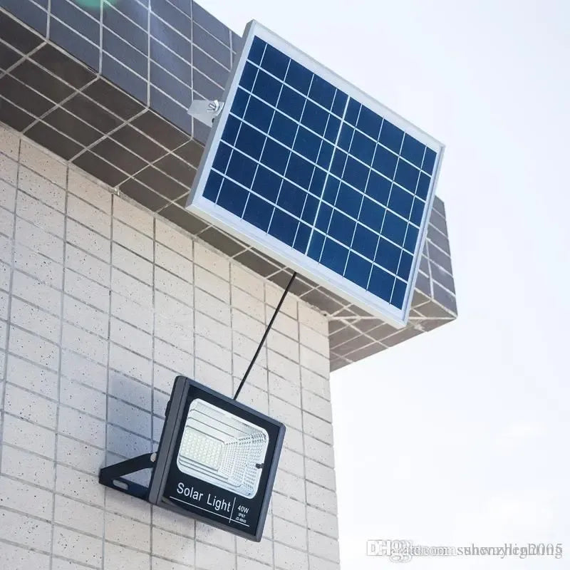 Foco Solar Led 100w Con Control Remoto Exteriores