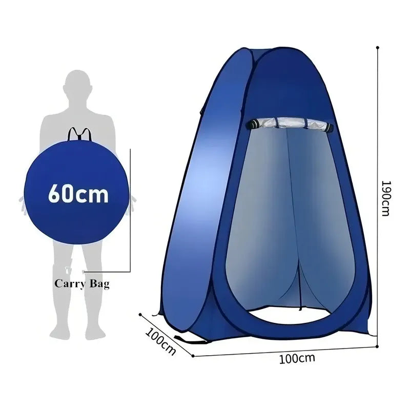 Carpa Autoarmable Tesco Para Una Persona Con Vestidor Y Baño Azul