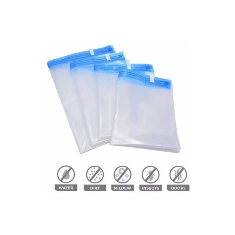 Pack 12 Bolsas Mediana Al Vacio Comprimir Ahorra Espacio