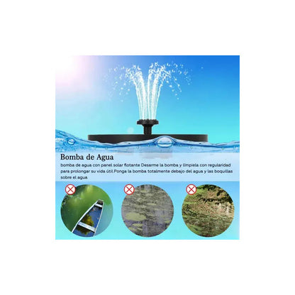 Fuente De Agua Flotante Piscina Con Energía Solar 4 Boquilla