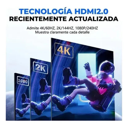 Cable Hdmi 4k Full Hd 5 Metros Reforzado