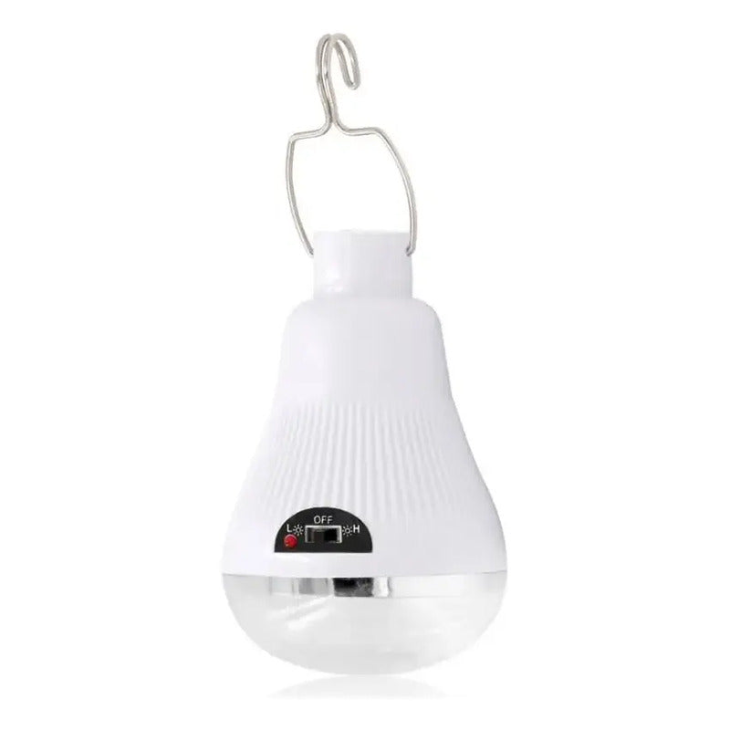 Ampolleta 10w Solar + Panel 7 Horas De Luz + Usb Led