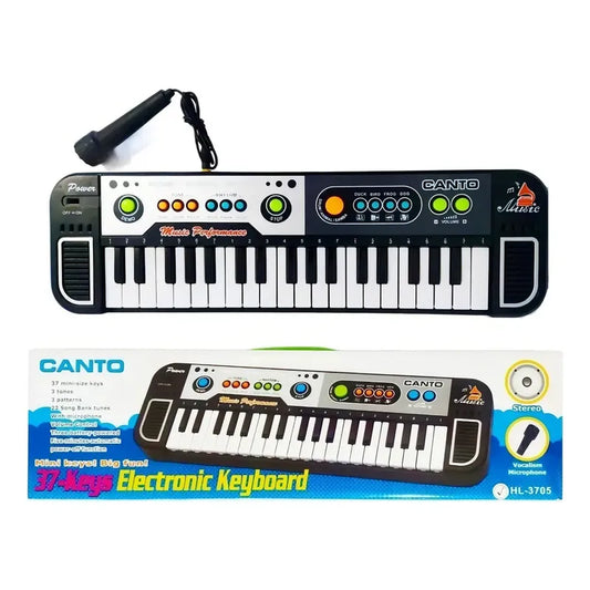 Organo Piano Musical Infantil 37 Teclas Grabacion Y Ritmos Negro