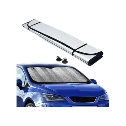 Parasol Retráctil Para Auto Y Camioneta Con Protección Uv E Impermeable  130x60 Cm Gris