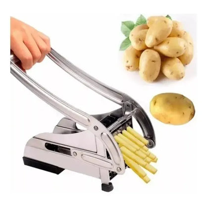 Cortador De Papas Fritas Acero Inoxidable Cuchillas Intercambiables Plateado