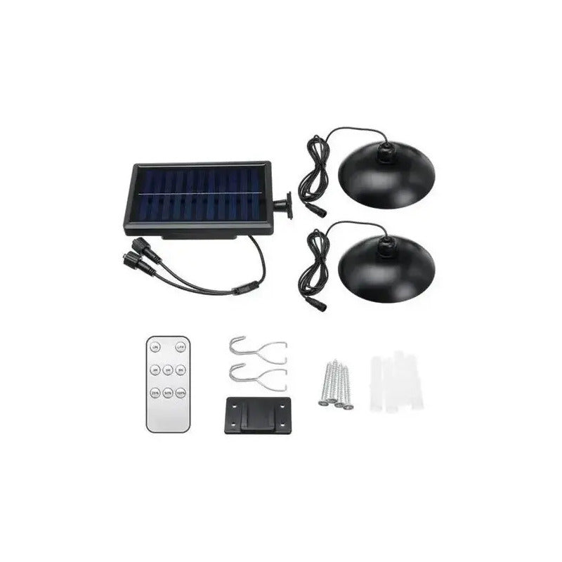 Lampara Solar Led Colgante 120w Plafon + Control Negro
